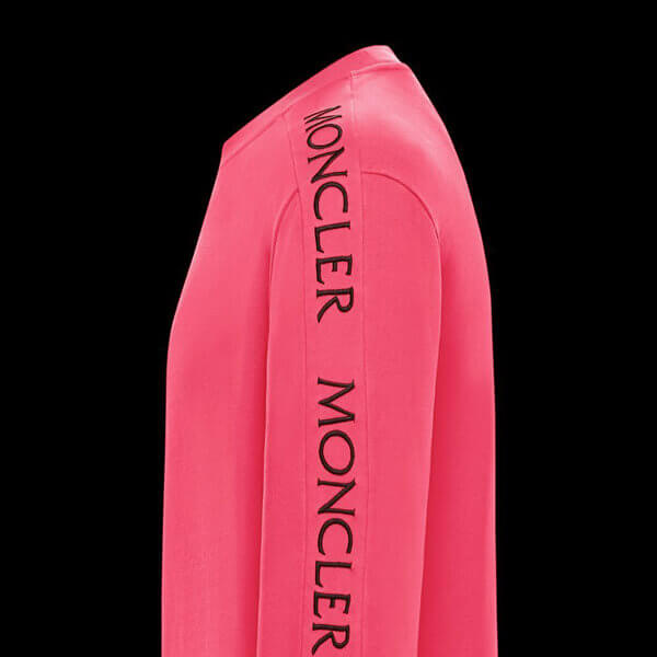 モンクレール 偽物 クルーネックフリース  MONCLER  2022SS新作 袖ロゴ プルオーバー オレンジ F1091 8G73310 8098U 326