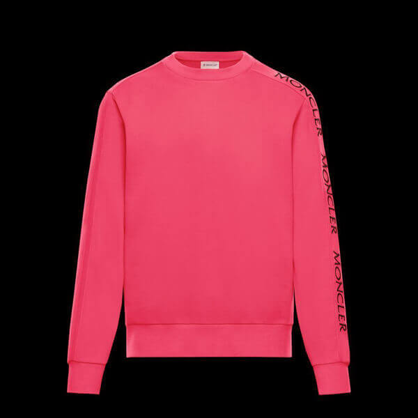 モンクレール 偽物 クルーネックフリース  MONCLER  2022SS新作 袖ロゴ プルオーバー オレンジ F1091 8G73310 8098U 326
