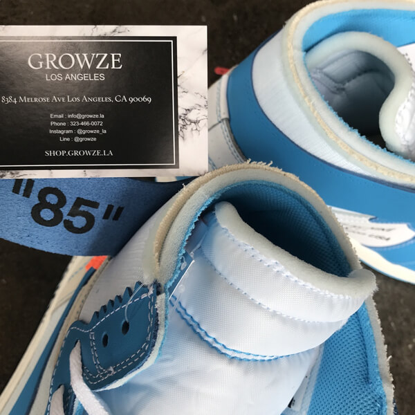 2022新作大人気 Nike ジョーダン オフホワイト パーカー 偽物 コラボス  ナイキJordan 1 Retro High Off-White University Blue