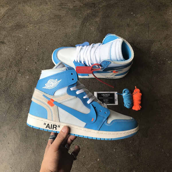 2022新作大人気 Nike ジョーダン オフホワイト パーカー 偽物 コラボス  ナイキJordan 1 Retro High Off-White University Blue