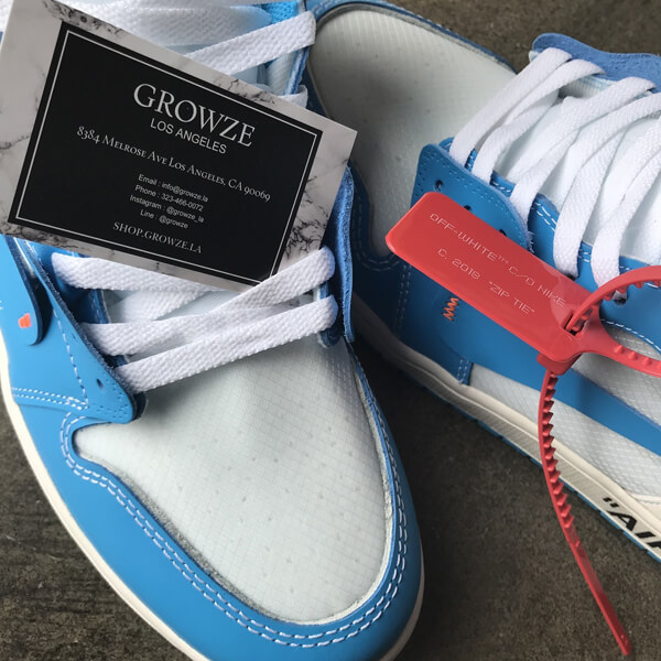 2022新作大人気 Nike ジョーダン オフホワイト パーカー 偽物 コラボス  ナイキJordan 1 Retro High Off-White University Blue