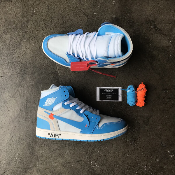 2022新作大人気 Nike ジョーダン オフホワイト パーカー 偽物 コラボス  ナイキJordan 1 Retro High Off-White University Blue