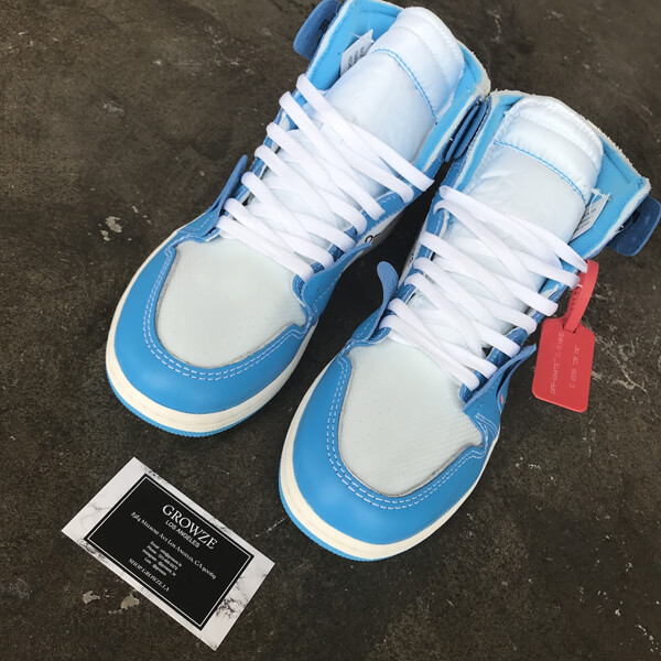 2022新作大人気 Nike ジョーダン オフホワイト パーカー 偽物 コラボス  ナイキJordan 1 Retro High Off-White University Blue