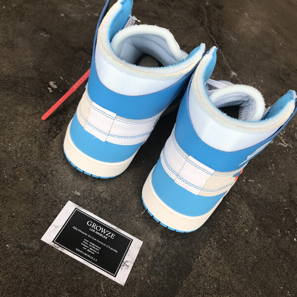 2022新作大人気 Nike ジョーダン オフホワイト パーカー 偽物 コラボス  ナイキJordan 1 Retro High Off-White University Blue